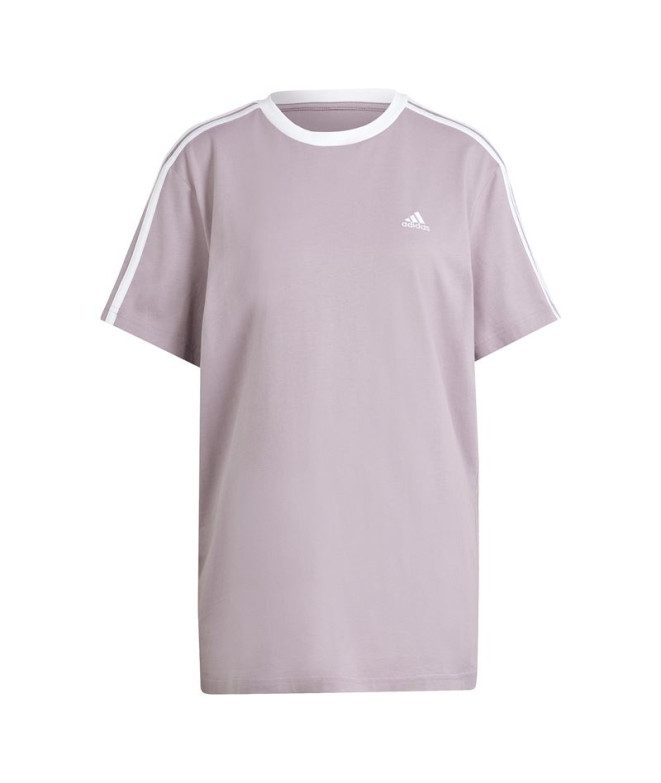 Camiseta adidas 3Stripes Bf Mujer Lila
