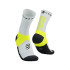 Calcetines de Trail Compressport Ultra V2.0 Blanco/Negro/Amarillo