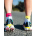 Calcetines de Running Compressport Pro Racing v4.0 Run Low Blanco/Amarillo/Rosa