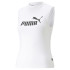 Camiseta Puma Essentials Slim Logo  Mujer Blanco
