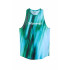 Camiseta de Trail Nnormal Race Tank Mujer Print Azul