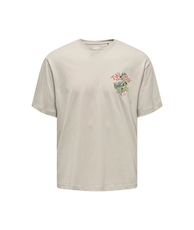 Camiseta Only & Sons Onsdisney Life Rlx Beige...