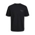 Camiseta Jack And Jones Lisa Cuello Redondo Hombre Negro