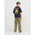 Camiseta Jack & Jones Jorcole Back Print Tee Ss Volume Mni Navy
