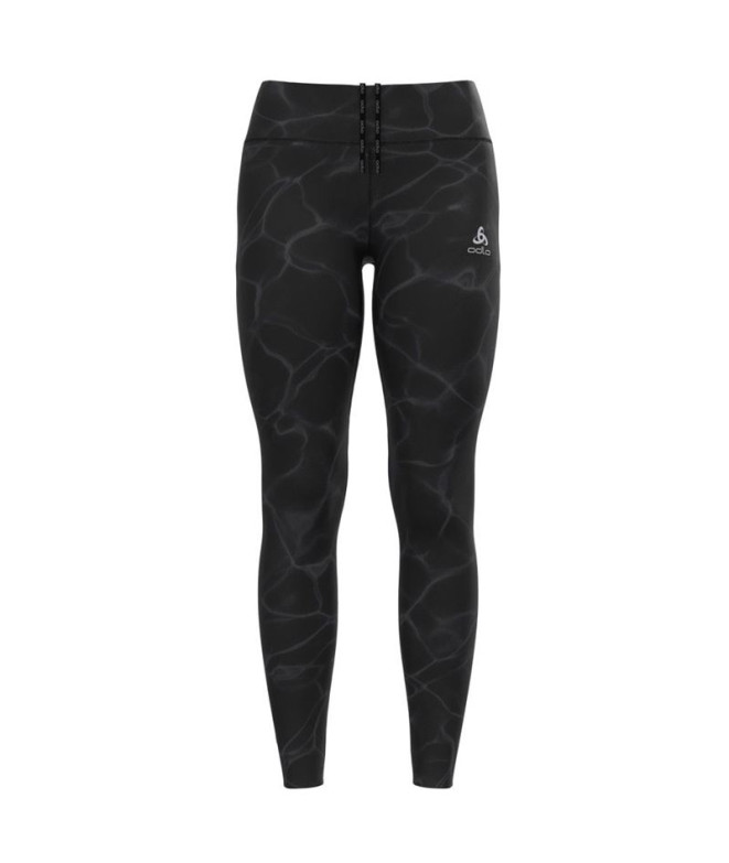 Mallas de Trail Odlo Zeroweight Print Mujer Negro