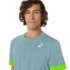 Camiseta de Tenis ASICS Court Ss Top Hombre Aguamarina/Lima