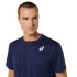 Camiseta de Tenis ASICS Court Stripe Hombre Marino