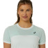 Camiseta de Tenis ASICS Court Ss Top Mujer Menta Blanco