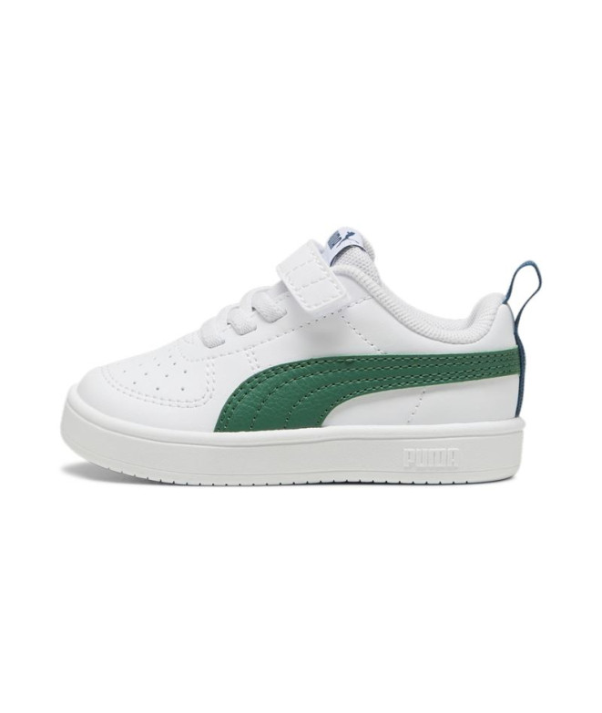 Zapatillas Puma RIckie + Blanco/Verde Infantil