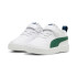 Zapatillas Puma RIckie + Blanco/Verde Infantil
