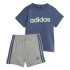 Conjunto adidas I Lin Co Set Infantil Azul/Gris