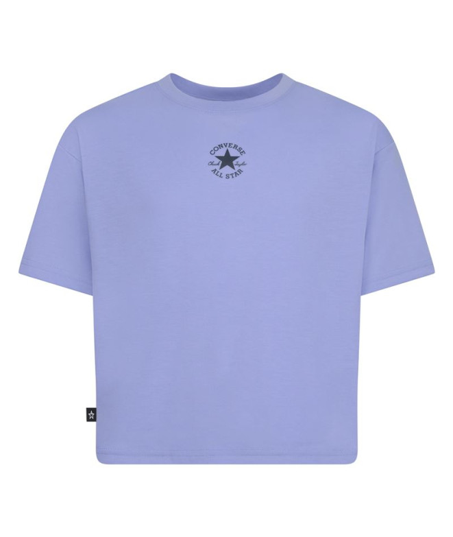 Camiseta Converse Chuck Patch Boxy Morado Niña