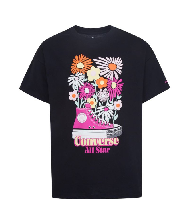 Camiseta Converse Boyfriend Graphicrt Niña Negro