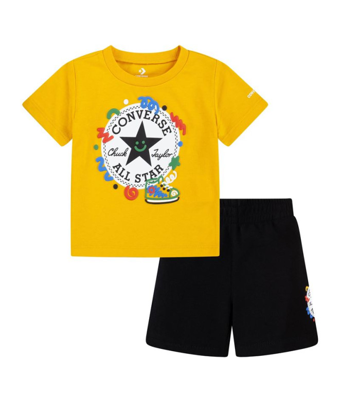 Conjunto Converse Squiggle S/Se+Ft Niño Negro
