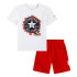 Conjunto Converse Squiggle S/Se+Ft Niño Blanco/Rojo