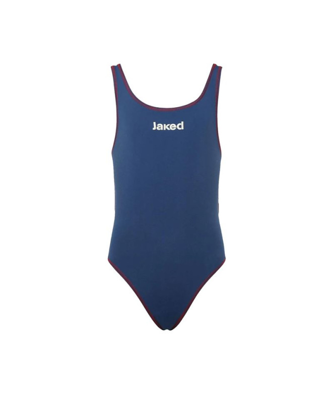 Bañador Entreno Jaked Milano Niña Navy/Rojo