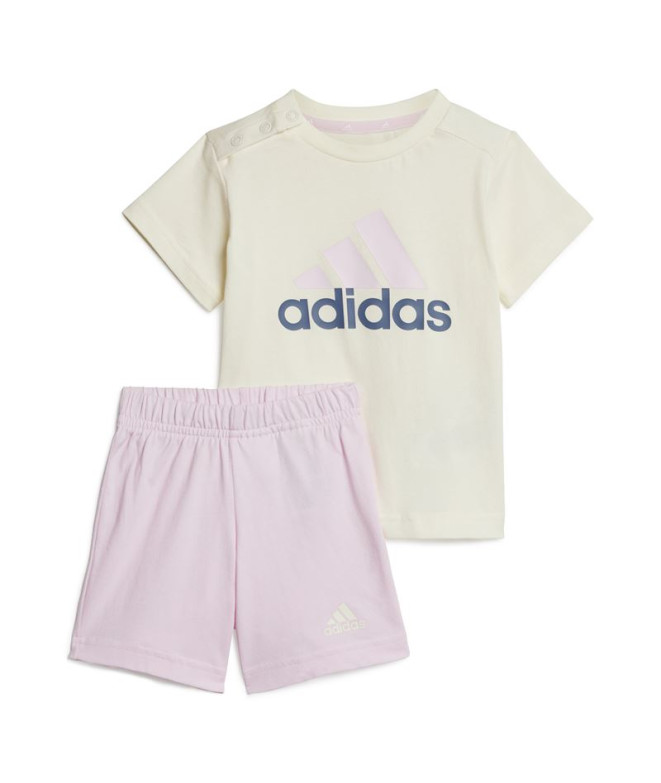 Conjunto adidas Bl Cotton Set Infantil Rosa