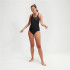 Bañador de Natación Speedo Hyperboom Placement Muscleback Mujer Negro/Rosa