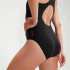 Bañador de Natación Speedo Hyperboom Placement Muscleback Mujer Negro/Rosa