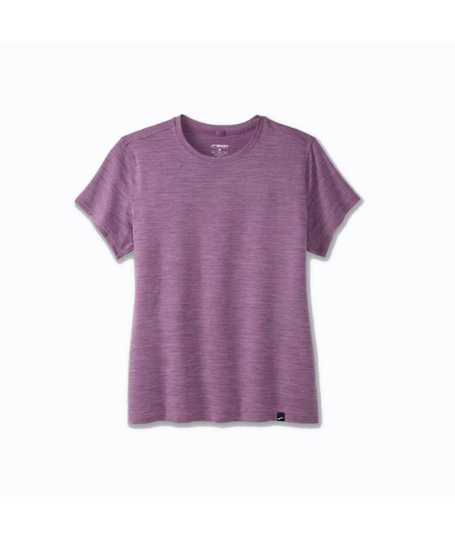 Camiseta de Running Brooks Luxe Mujer Htr Lila
