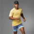 Camiseta de Running adidas Own The Run 3 Bandas Hombre Amarillo