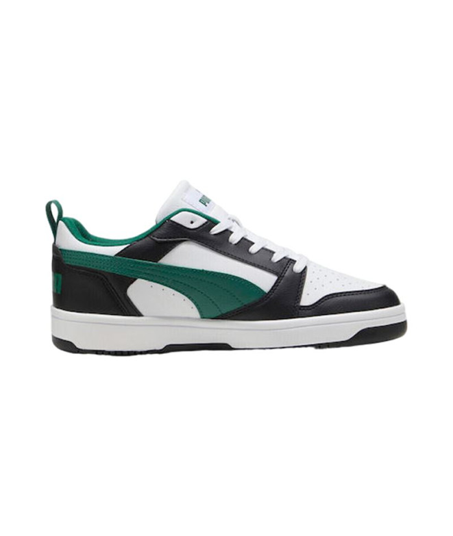 Zapatillas Puma Rebound v6 Low Hombre Negro Blanco