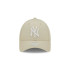 Gorra New Era New York Yankees League Essential Beige 9FORTY Mujer