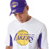 Camiseta New Era Nba Panel Oversized LA Lakers Blanco Hombre