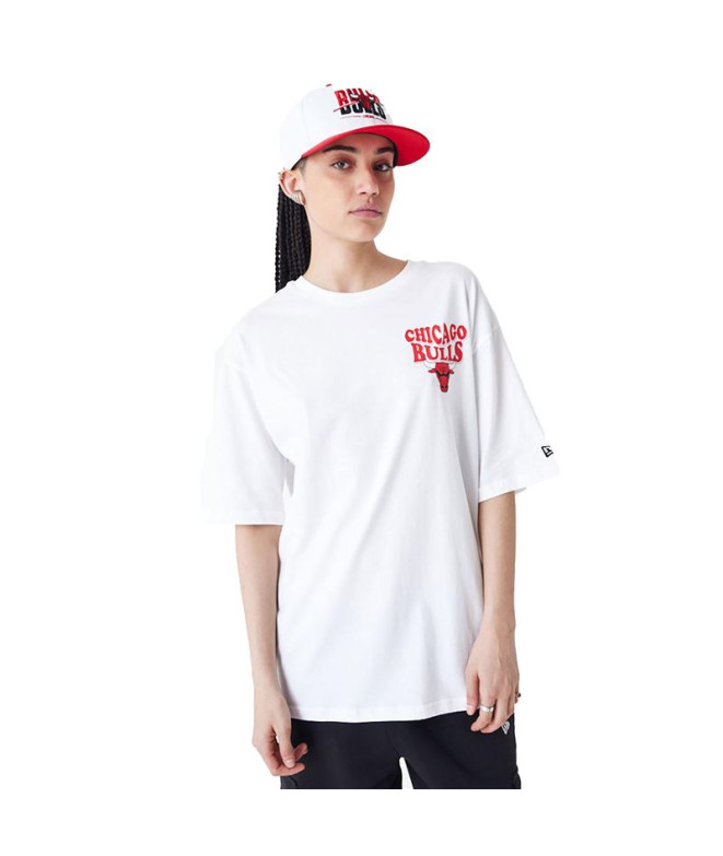 Camiseta New Era Nba Script Oversized Chicago...