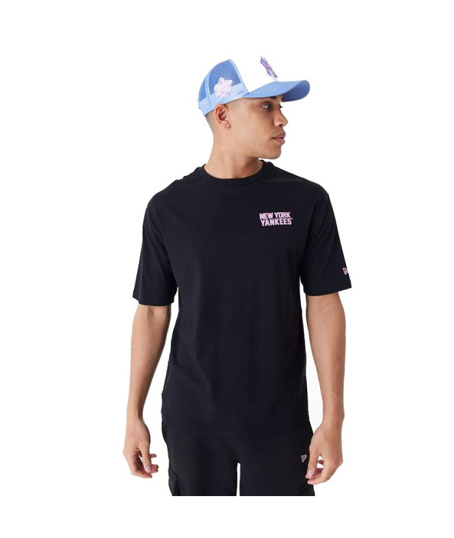 Camiseta New Era Mlb Wordmark Oversized New...