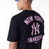 Camiseta New Era Mlb Wordmark Oversized New York Yankees Negro Hombre