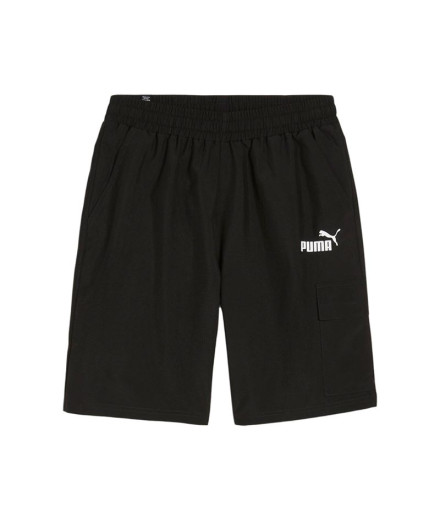 Pantalón Puma Essentials Woven Cargo Short Hombre Negro