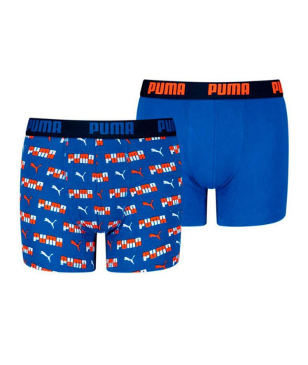 Calzoncillos Puma Printed 2P Infantil Azul combo