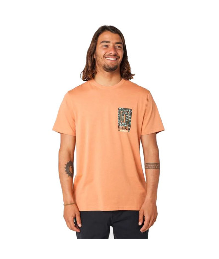 Camiseta Rip Curl Desti Animals Hombre Coral