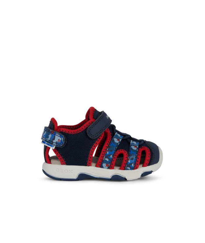 Sandalias Geox Multy Niño Azul/Rojo