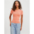 Camiseta Jack & Jones Jxfrankie Wash Ss Mujer Coral