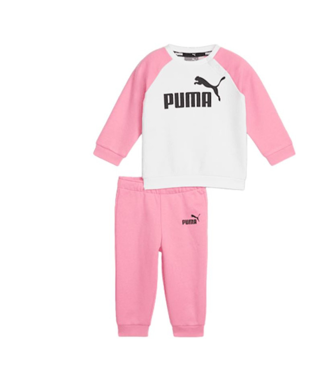 Chándal Puma Minicats Essentials Raglan Rosa Bebé