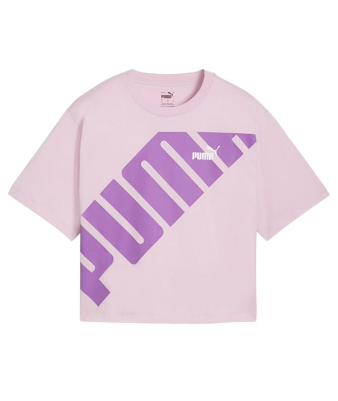 Camiseta Puma Power Cropped Morado Mujer