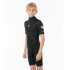 Traje de surf Rip Curl Manga Corta Freelite Spring Infantil Negro