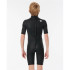 Traje de surf Rip Curl Manga Corta Freelite Spring Infantil Negro