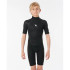 Traje de surf Rip Curl Manga Corta Freelite Spring Infantil Negro