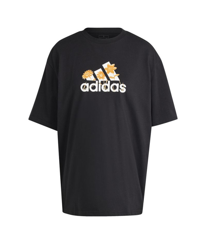 Camiseta adidas Flower Pack Bos Mujer Negra