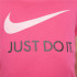 Camiseta Nike Swoosh Just Do It Niña Rosa