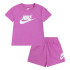 Conjunto Nike Club & Short Set Infantil Rosa