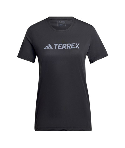 Camiseta de Senderismo adidas Mt Log Tech Mujer Negro