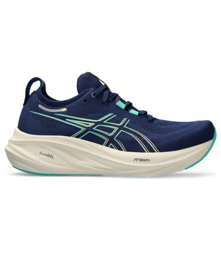 Zapatillas de Running ASICS Gel-Nimbus 26 Mujer Azul/Verde