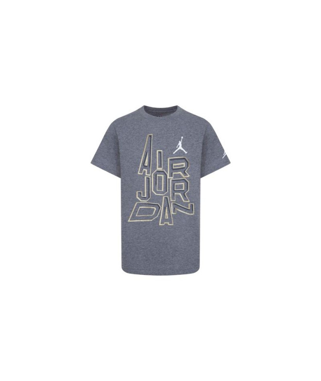Camiseta Nike Jordan 23 Gold Line S/S Niño Gris