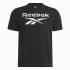 Camiseta Reebok Identity Big Stacked Logo Hombre Negro