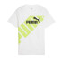 Camiseta Puma POWER Graphic Blanco Amarillo Hombre