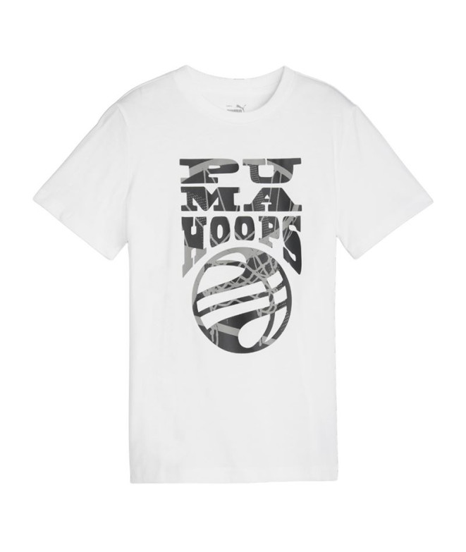 Camiseta Puma Basketball Blueprint Blanco Infantil
